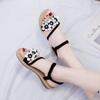 Women Summer Plus Size Female Bohemian Style Sandals Flat Sandals Flowers Sandals Flip Flops