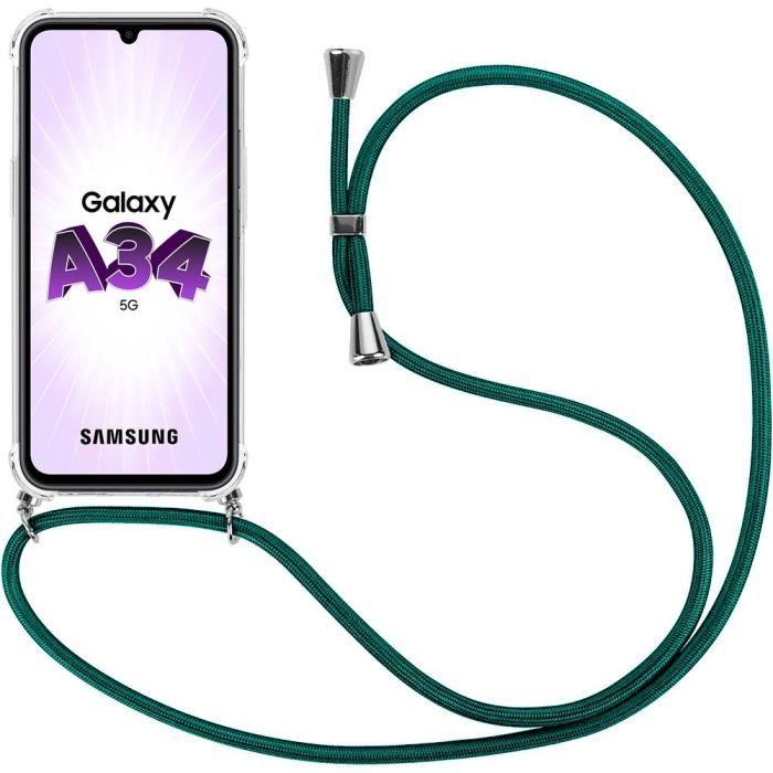 Coque de protection - Samsung - Galaxy A34 5G - Souple - Anti-rayures - Bandoulière incluse