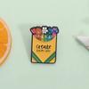 Create Every Day Enamel Pin Colored Pencils Flower Artist Drawing Creation Brooch Lapel Badge Fashion Jewelry Gift for Friends