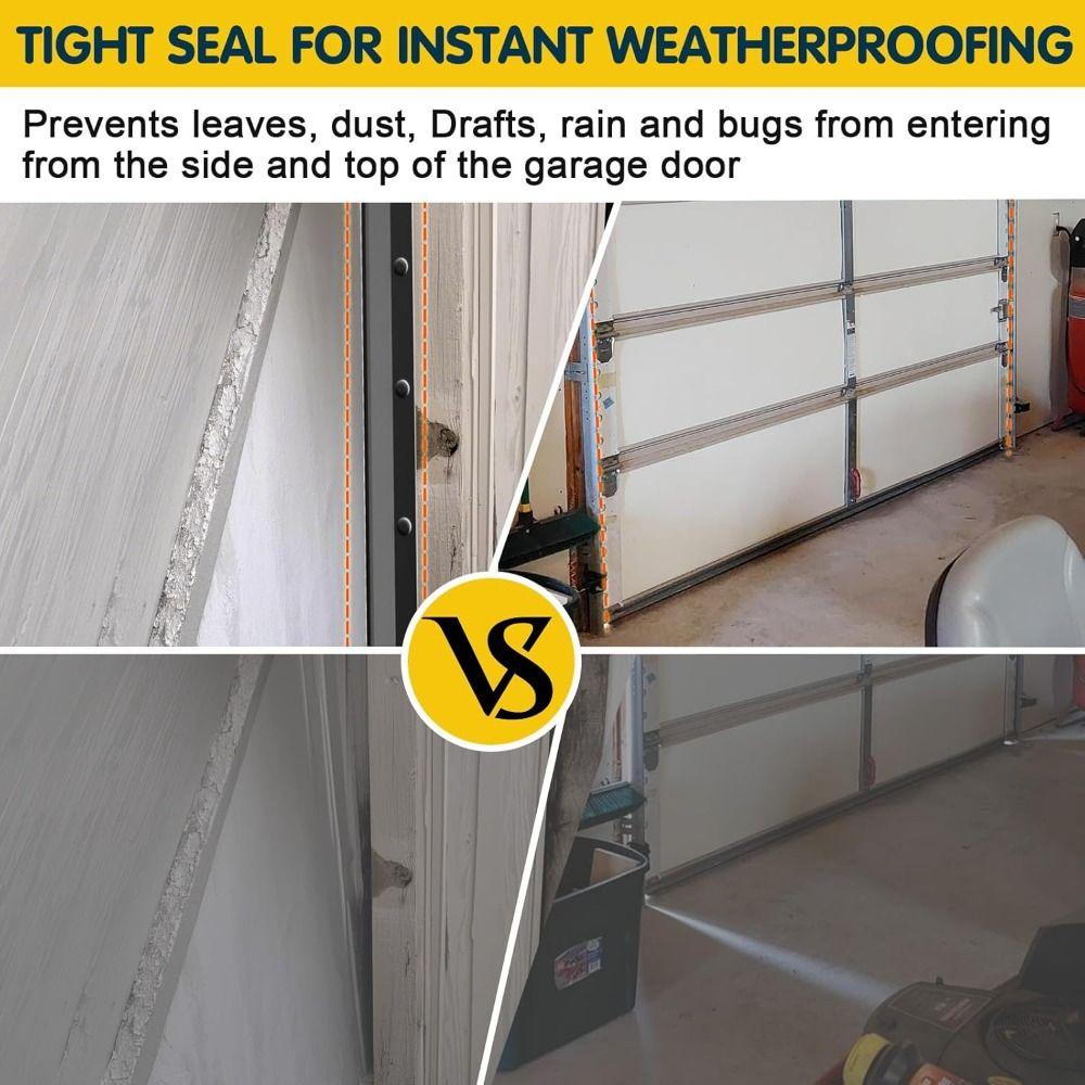Weatherproof Garage Door Sealing Strip 100CM Weather Stripping Durable Top and Sides Seal