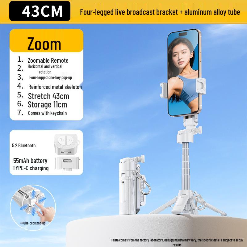 Bärbar Mini Telefon Selfiepinne & Golvstativ 2025 - Universell för Apple & Xiaomi