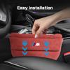 Suede Leather Car Seat Gap Storage Box Phone Keys Organizer For BMW M M3 M5 E90 F10 F48 F25 F30 G20 G11 G60 G70 X1 X3 X5 X6 X7 blhn58