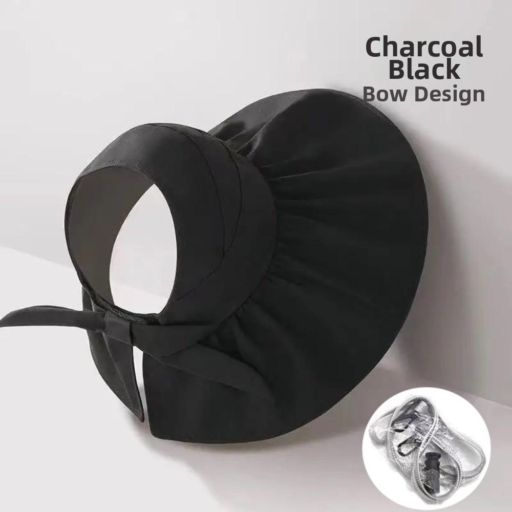 

UV Resistant Fisherman Hat Vinyl Coating Wide Brim Hat Portable UPF50+ Sun Hat Girls чёрный