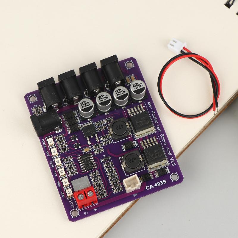 Ca-403S Mini Uninterruptible Power Module 40W 12.6V Battery Charging Board Ups Power Supply Board With 4-Channel Output