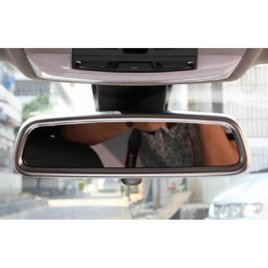 Matte Silver Rearview Mirror Frame 2013- Car Middle Console For Benz GLA CLA