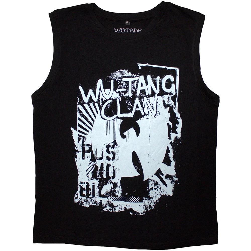 Wu-Tang Clan Unisex Tank T-Shirt: Graffiti (Black) (Medium) S