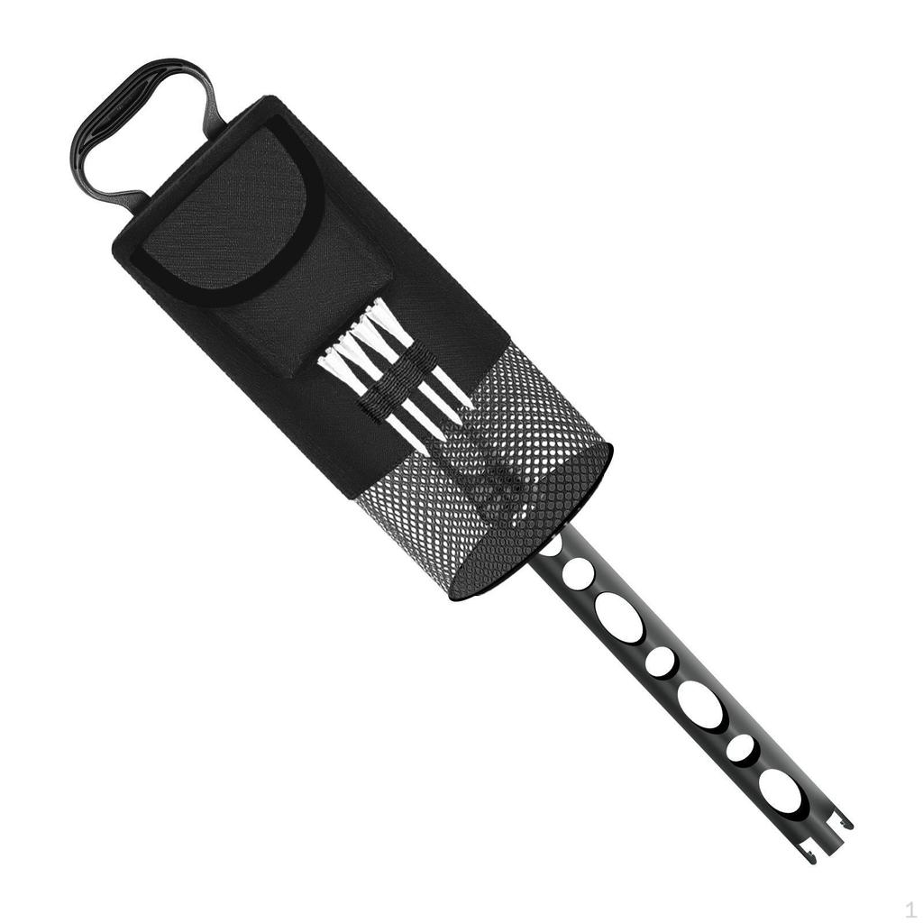 Golf Ball Retriever with Tee Holder Handheld Portable for Golfers, Driving Range