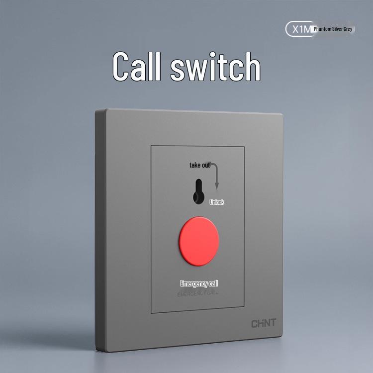 Chint 16A One-Gang 5-Hole Air Conditioner Wall Socket, Cream, Type 86, Phantom Silver Grey