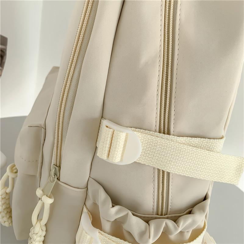 Zaini da donna a tinta unita per donna Zaini scolastici impermeabili Borsa a spalla di grande capacità Borse scolastiche per ragazze Ruckpack