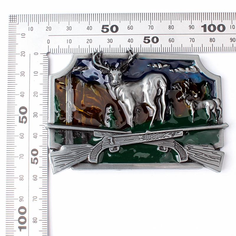 Stag Mode Ledergürtel Weißwedelhirsch Metallschnalle Rentier Gürtel Trend Elchkopf Stil Dekorative Tailleband Herren Geschenk Damen