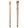 C Key Descant Recorder for Kids with Cleaning Rod Black Storage Bag, Wood Color