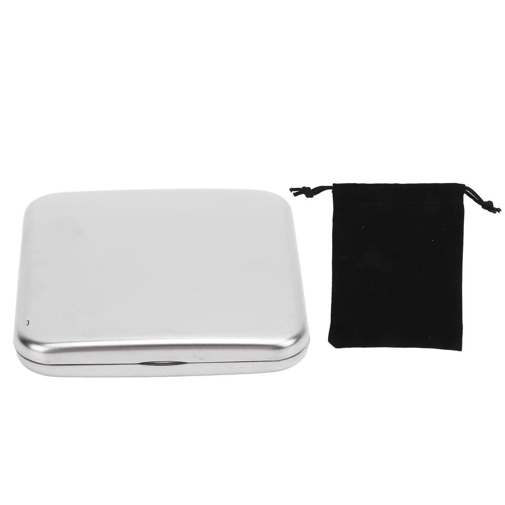 Pocket Mirror Portable Stainless Steel Compact Mirror Metal Handheld Drop Resistant Double Sided Mir