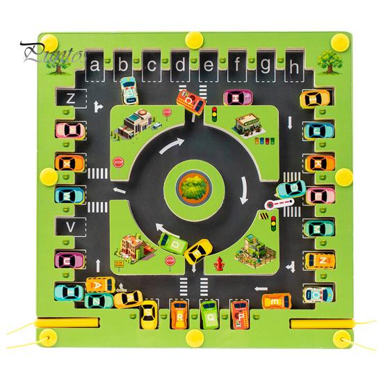 

Магнитный алфавит, лабиринт, парковочная игра, малыши, деревянная доска для сопоставления букв, дошкольники, развивающие мелкую моторику, игрушки для мальчиков 1 Set