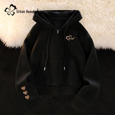 Women's 2026 Spring/Autumn Loose Fit Zip-Up Hoodie