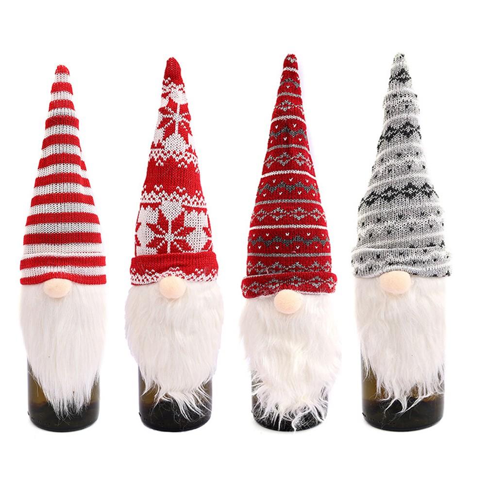 Christmas Wine Bottle Covers Gnomes Wine Bottle Bags