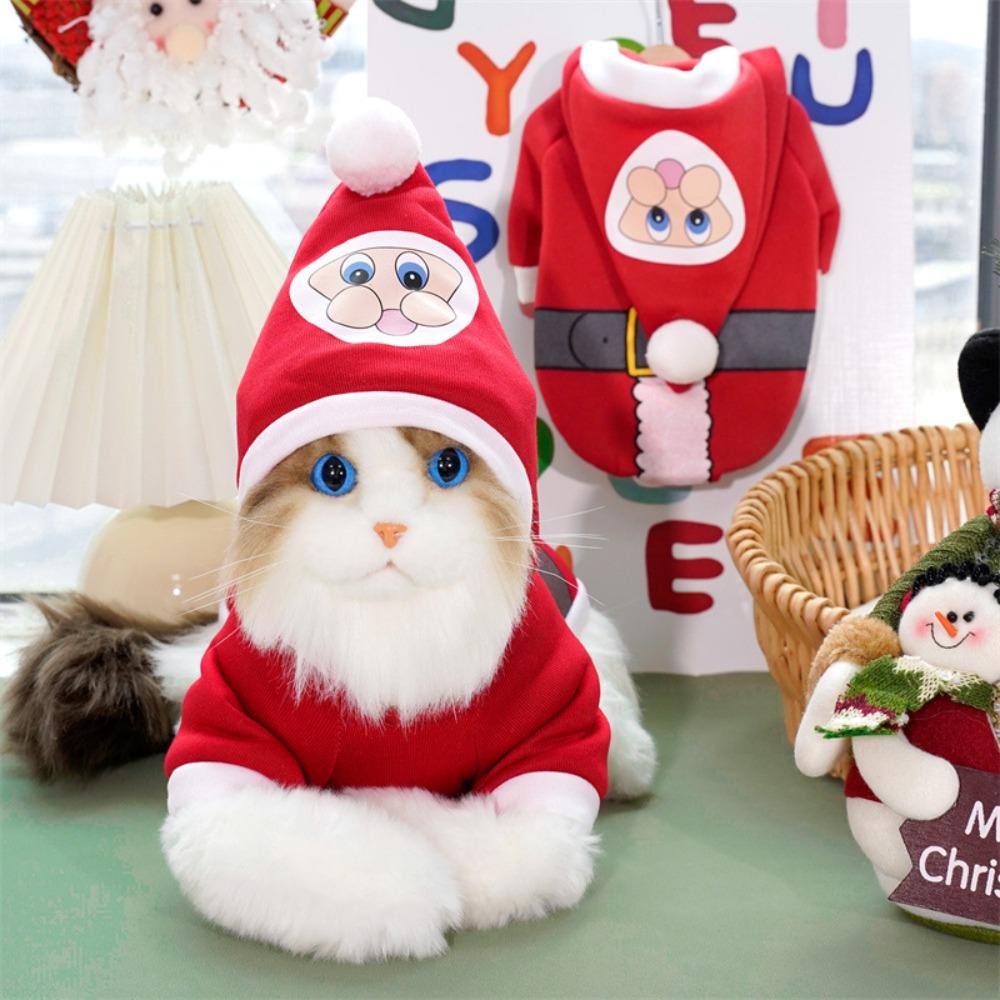 Small Medium Large Dog Christmas Pet Supplies Clothes Teddy Cotton Clothes Autumn and Winter Elk Cat Cat Dog Clothes