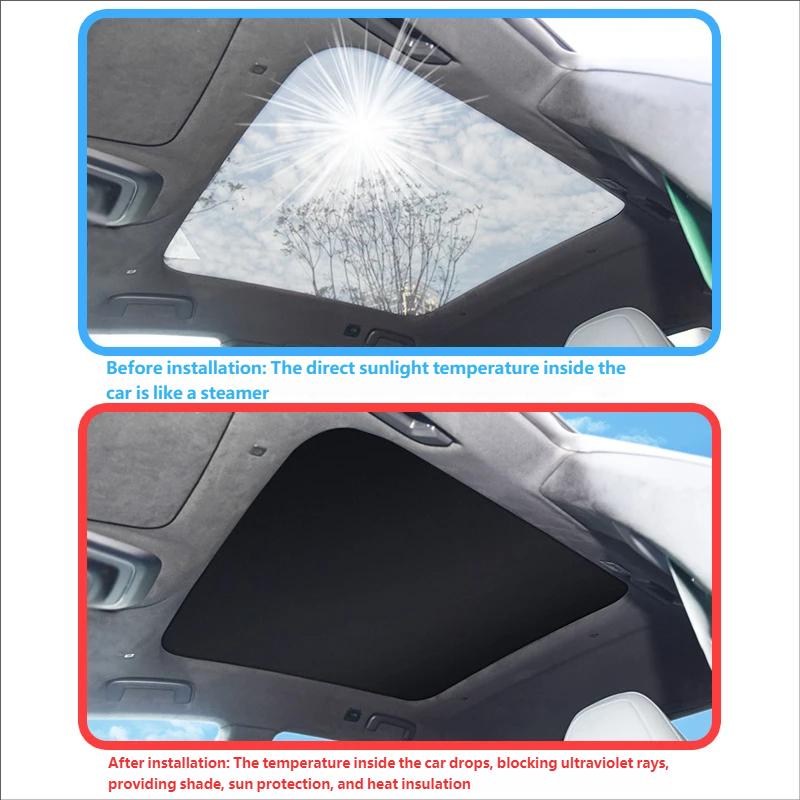For Zeekr X 001 007 GT Car Sunroof Sunshade Roof Sun Protection Heat Insulation Sunscreen UV Protection Car Accessories