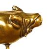 Frosch Nilpferd Skulptur Kleiner Frosch hebt riesiges Nilpferd Figur Skurrile Legierung Desktop-Ornament für Büro Bücherregal Dekor Inspirierend Motivierend