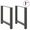 VidaXL Dining Table Legs Anthracite 2 Pieces 70 X (72-73) Cm Steel 4013310