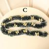 Christmas LED Rattan Garland Decoration For Staircase Fireplace Door Hanging Christmas Ornaments, Xmas Tree Rattan Banner Vine