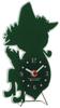Moomin Silhouette Wire Stand Mini Table Clock Snufkin KC-5082