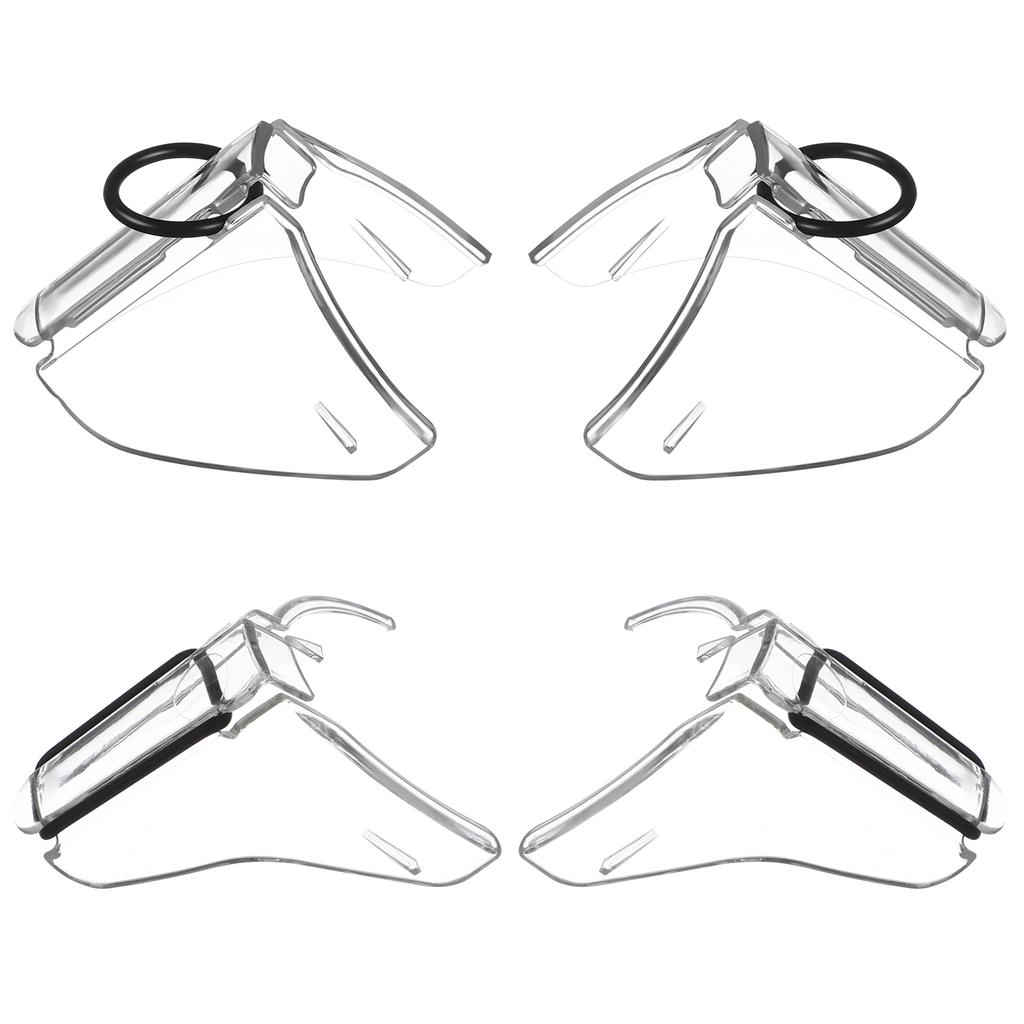 2Pairs Pc Eye Glasses Side Protector Flexible Comfortable Slip-on Side Shields for Protective Eyewear Goggles Safety Glasses