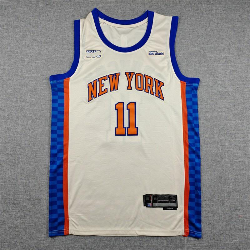 Mens NBA New York Knicks 11 Embroidered Basketball Jersey Sportswear Unisex Team Fan Apparel