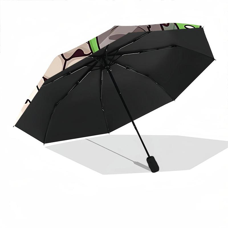 1pc Llama Glasses Adventure Auto Open/close, 8-Rib Iron Frame, Compact Folding Cute Umbrella All-Season Portable Umbrella for Travel 019