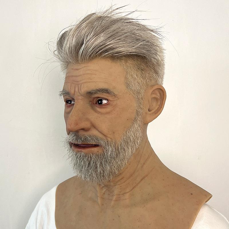 Silicone Mask for Old Men, Party Live Stream Mask