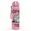 1PC Nope Zebra Lazy Quote 750ml Color Plastic Sports Water Bottle Leakproof Flip Straw Lid Suitable for Sports Office Home Use