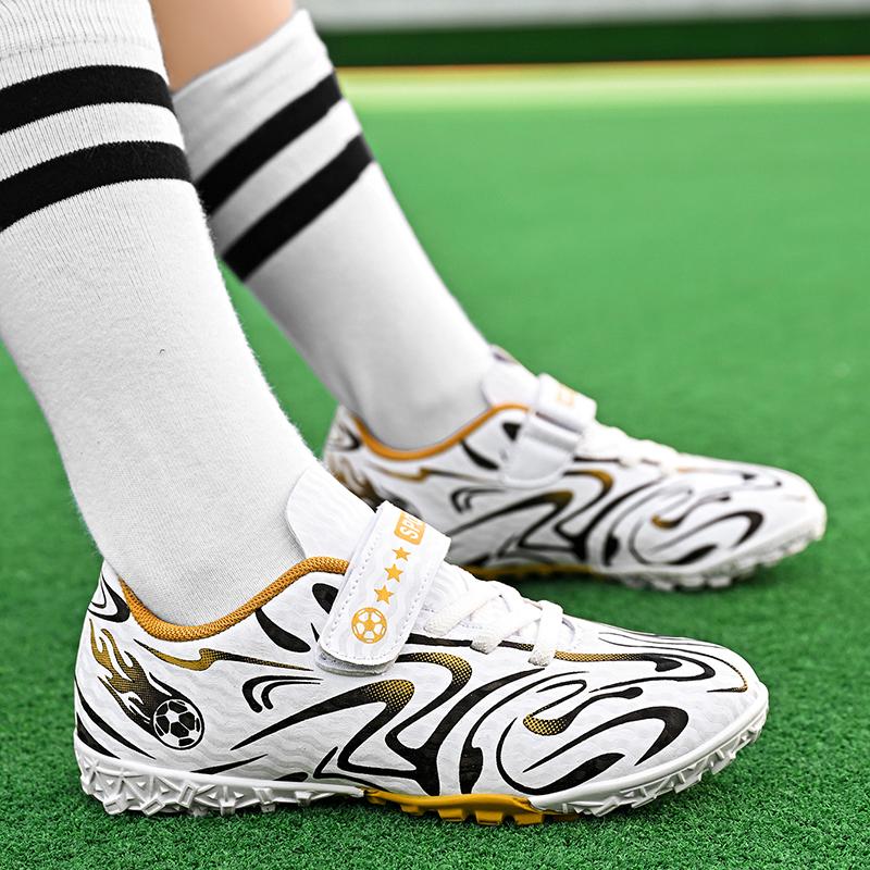 Cheap Shoes Futsal Children Trendy Printed Indoor Soccer Turf Shoes Kids Trainers Professional Football Sneakers Child