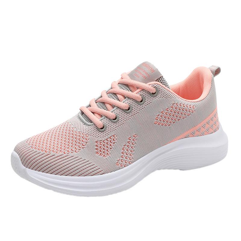 Sneakers Women's Spring and Autumn Mesh Breathable Ultra Light Student Running Shoes Casual Lightweight Soft Sole Running Shoes 2025 New