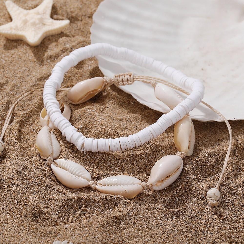 Pearl Starfish Pendant Ankle Handmade Beach Foot Chain Cute Boho Beaded Anklets  Beach Vacation