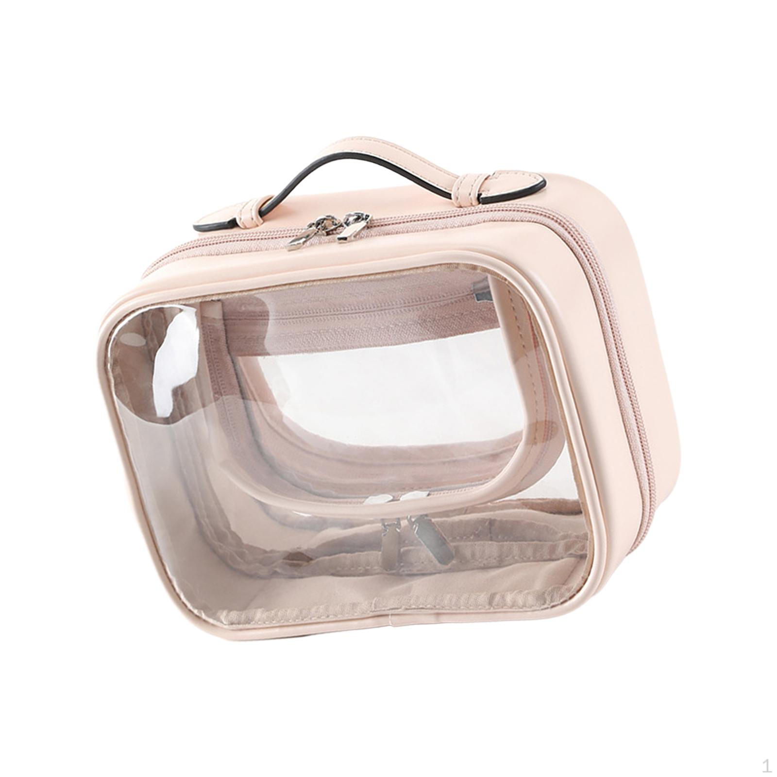 

Прозрачная косметичка Дорожный футляр Прозрачная косметика для женщин розовый