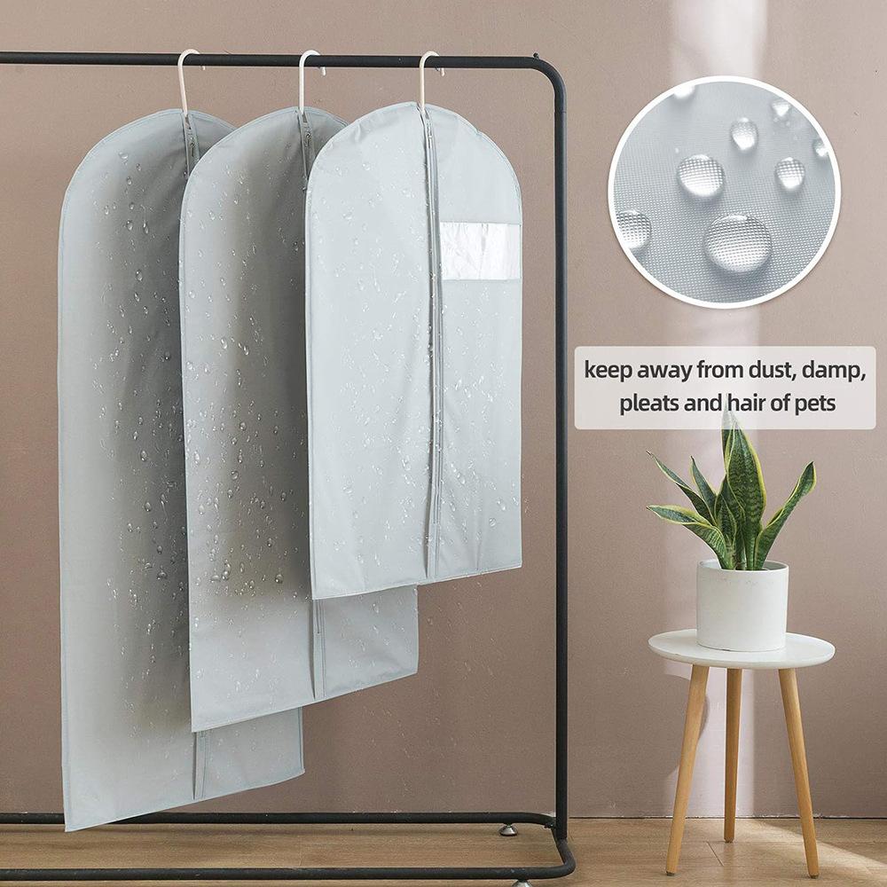 Dustproof Clothing Covers Waterproof Clothes Dust Cover Coat Suit Dress Protector Hanging Garment Bags Closet Organizer