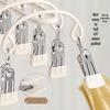 Stainless Steel 20-Clip Sock & Underwear Drying Rack – Windproof Balcony Clothes Hanger