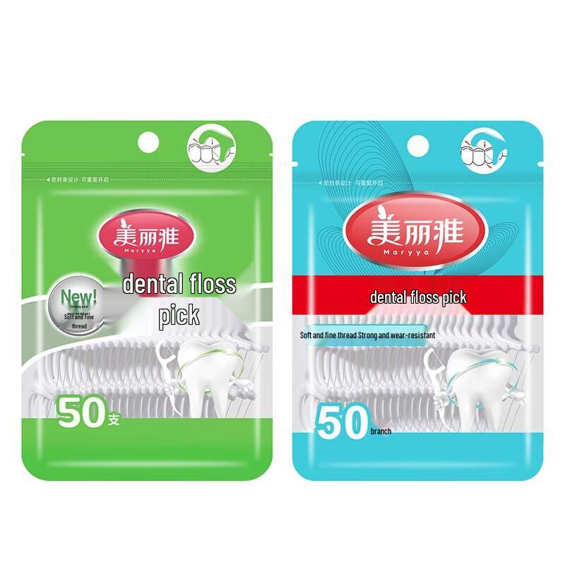 MARYYA Oral Care Dental Floss Sticks (18 Bags of 50)