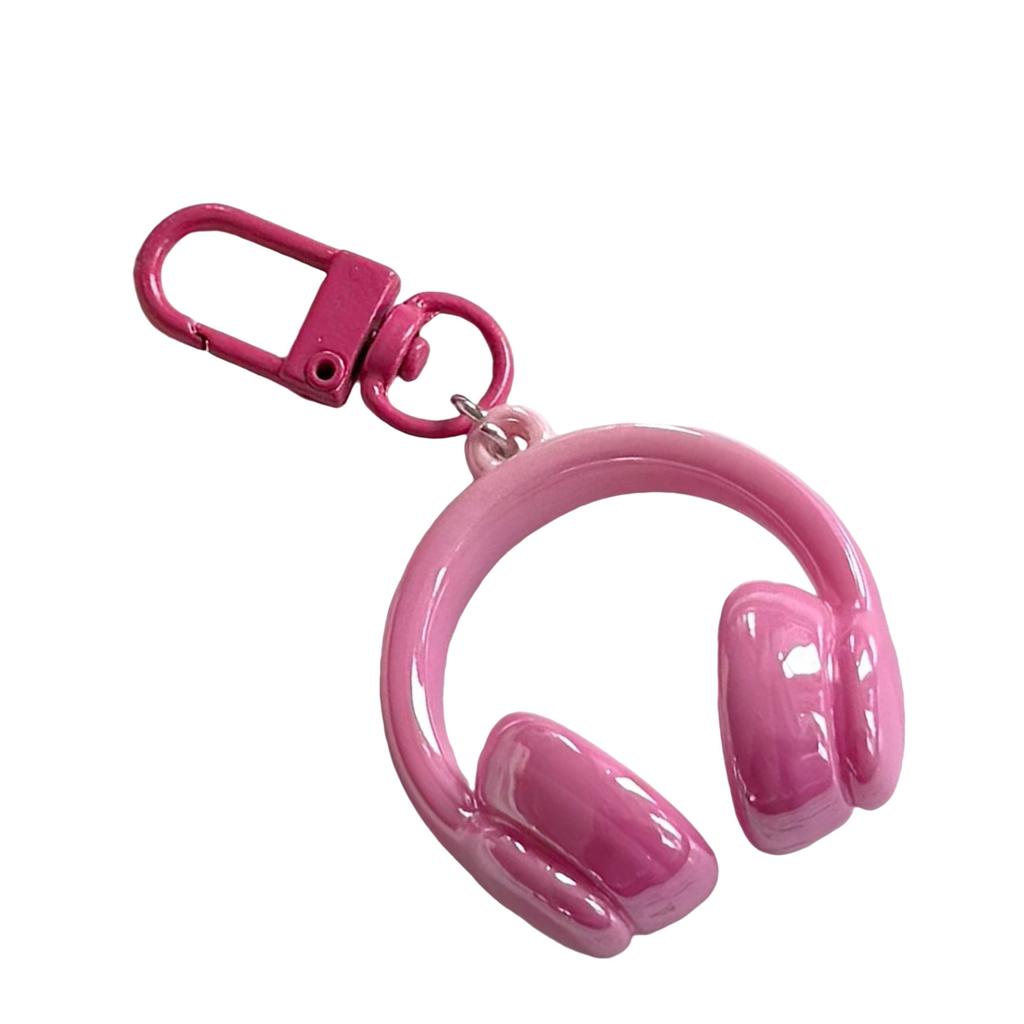 Stylish 3D Headphone Keychain Bag Pendant for Backpacks User Friendly Resin Creative Gift for Friends and Students