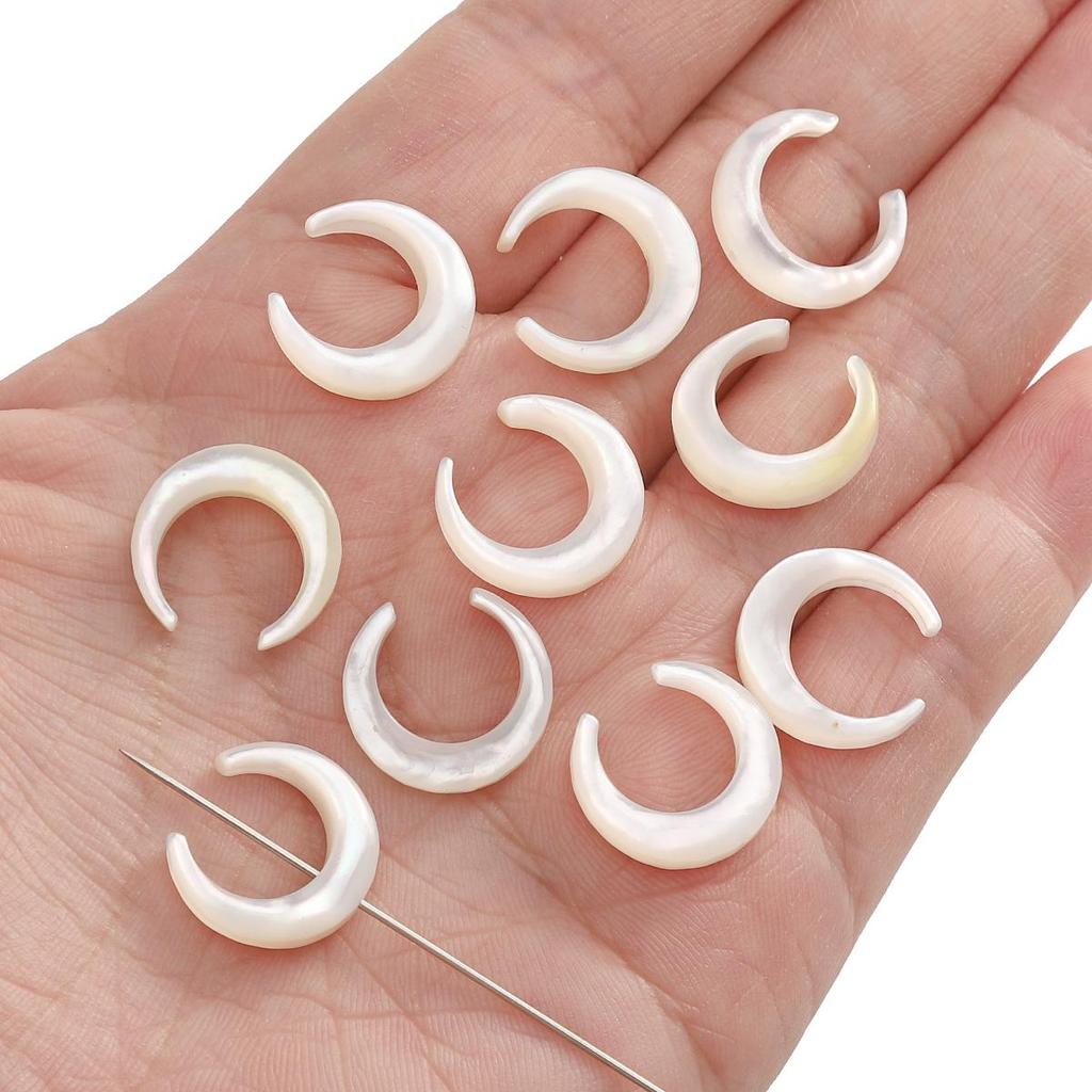 Natürliche weiße Muschel-Anhänger für DIY-Halskette, Armband, Ohrringe, Schmuckherstellung