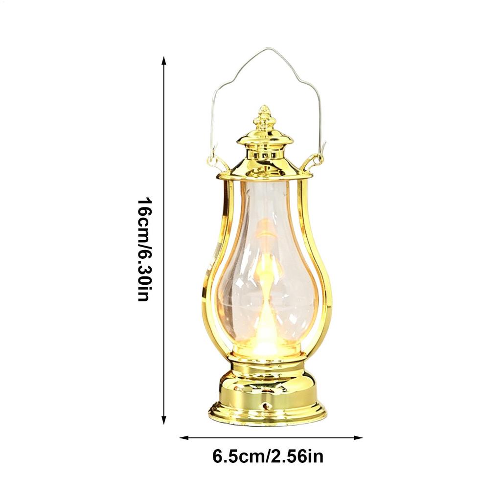 LED Oil Lamp Vintage Portable Hangable Battery Operated Electric KeroseneLantern for Home Living Room Bedroom Table Centerpiece