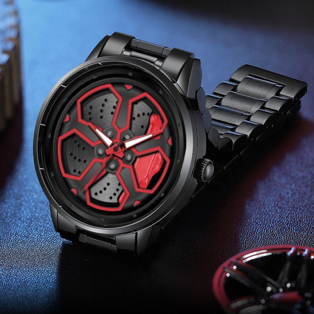 VA VA VOOM Personality Trend Boys Student Luminous Watch Darth Vader Wheel Hub Timely Watch