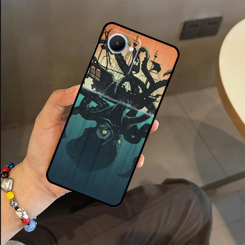 Octopus Walking Case For Realme C65 C67 C61 C53 C55 C51 C25 C63 C71 C75 GT6 GT7 Pro 11 12 13 14 15 Pro Plus