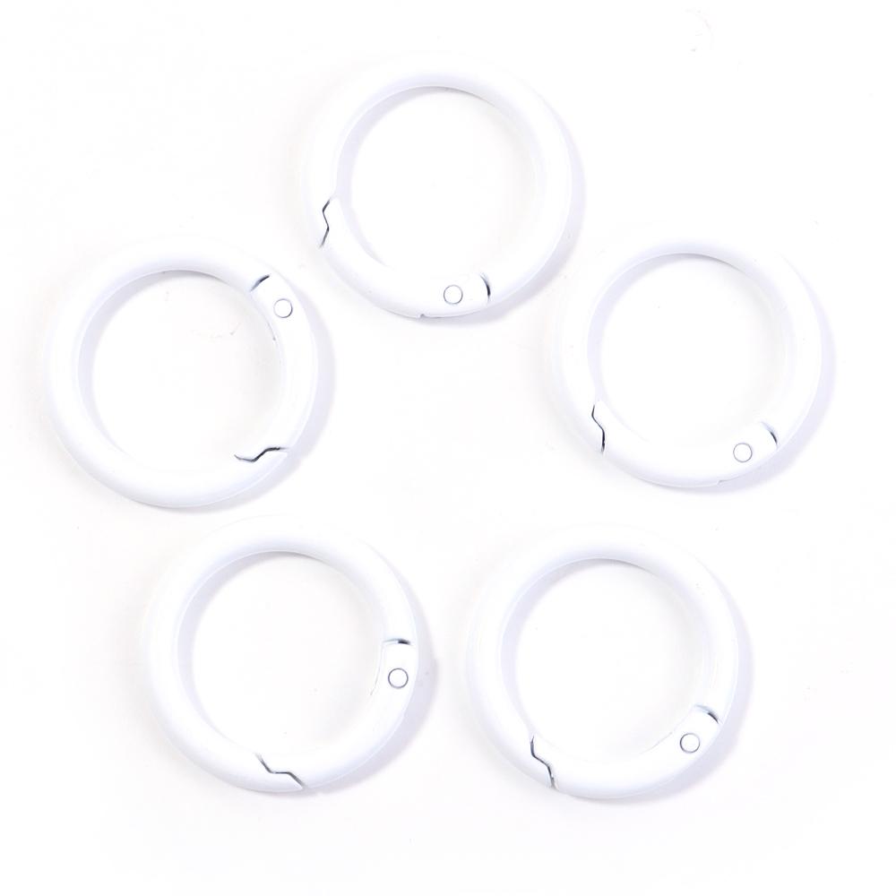 5-10Pcs Alloy O Ring Spring Clasps Openable Round Carabiner Keychain Clips Hook Dog Chain Buckle DIY Keyrings Jewelry Connectors