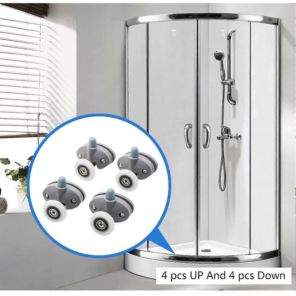 Shower Door Runner Wheels, Plastic Pulleys Sliding Door Rollers For Shower Cabin Bathr