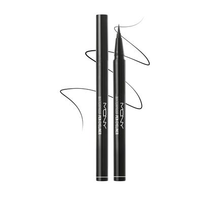 MACQUEEN NEWYORK Waterproof Pen Brush Waterproof Korean Cosmetics Deep Eyeliner, 0.6g, 0.01mm Tip, Korean-Made Ultra-Fine Brush, Formula,