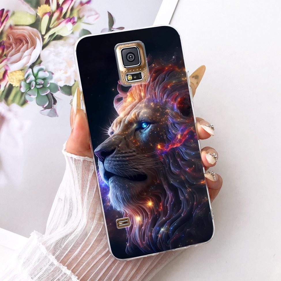 Transparent For Samsung S5 Case Fashion Butterfly Cute Cat Funny Painted Cover For Samsung Galaxy S5 SM-G900F SM-G900M Casing