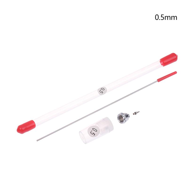 3/10Pcs Airbrush Replacement Parts Kit With 0.2/0.3/0.5 Mm Airbrush Nozzle,Airbrush Needle,Airbrush Nozzle Cap Small Wrench
