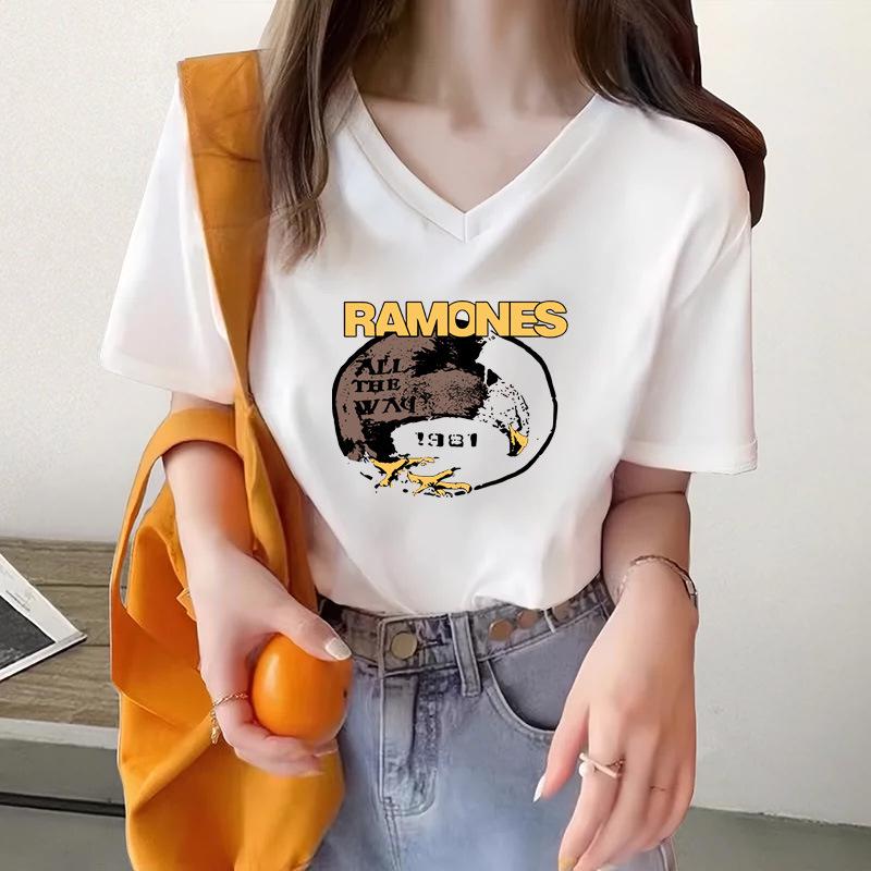 

Korean-Style Women s Black Loose-Fit T-Shirt with Print, Summer 2025 Edition XL