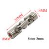 Boat Car Shaft Coupler 4/5/6/8/10mm Three-section Universal Joint Coupling Motor Connector with M3/M4 Screw Metal Cardan Joint