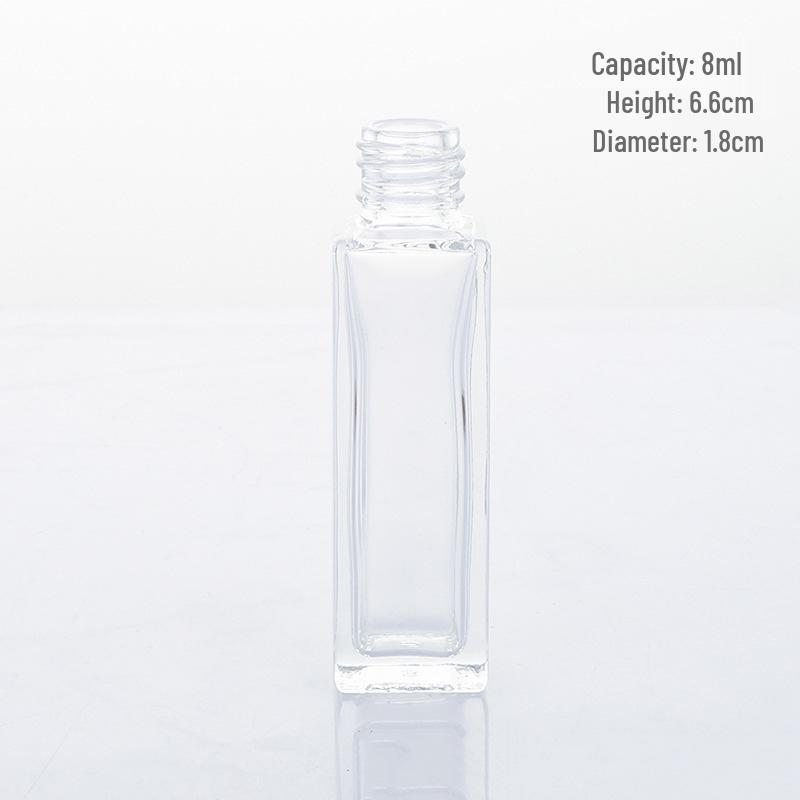 Thick Transparent Square Glass Spray Bottle for Travel and Aromatherapy Samples